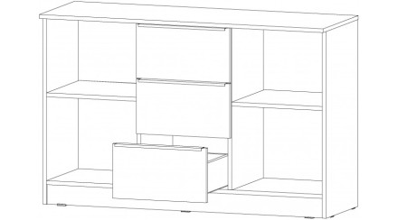 Комод большой Элегант , Графит 