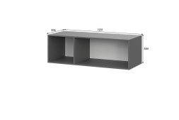 Шкаф &quot;ШК 5&quot; (1200 Антресоль) Графит серый 